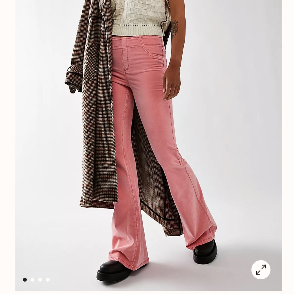 Free People pull on cord flare pant